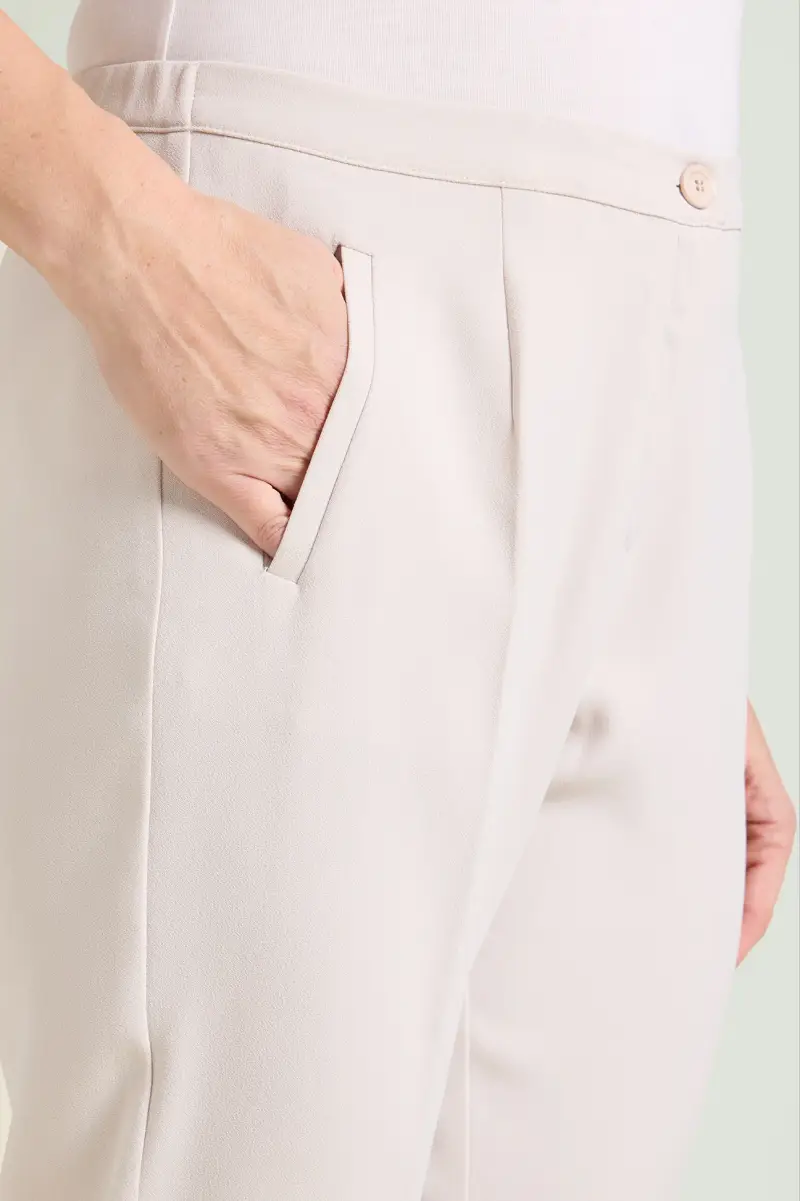 PANTALONI A SIGARETTA IN CREPE CADY Donna miniatura 3