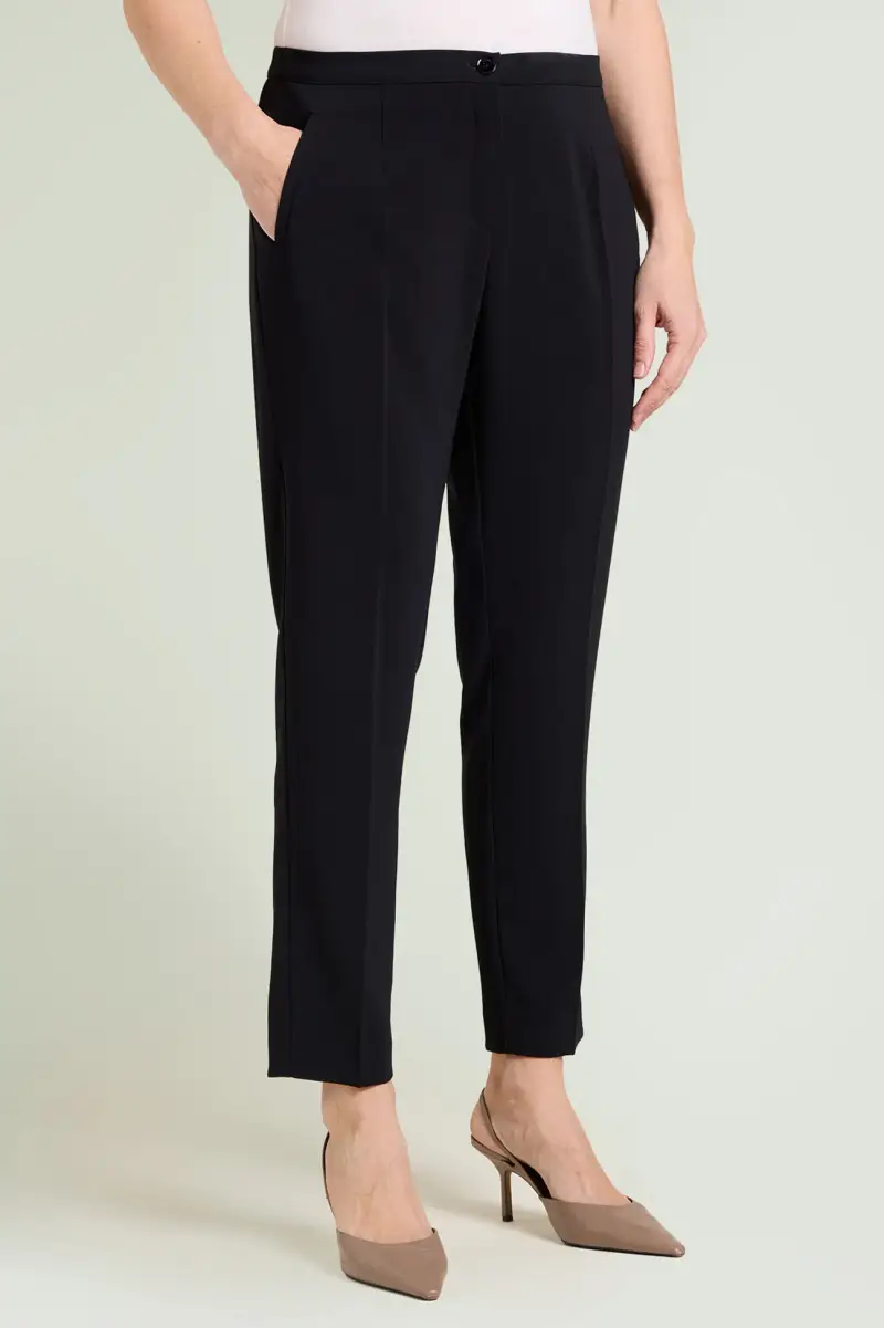 PANTALONI A SIGARETTA IN CREPE CADY Donna miniatura 2