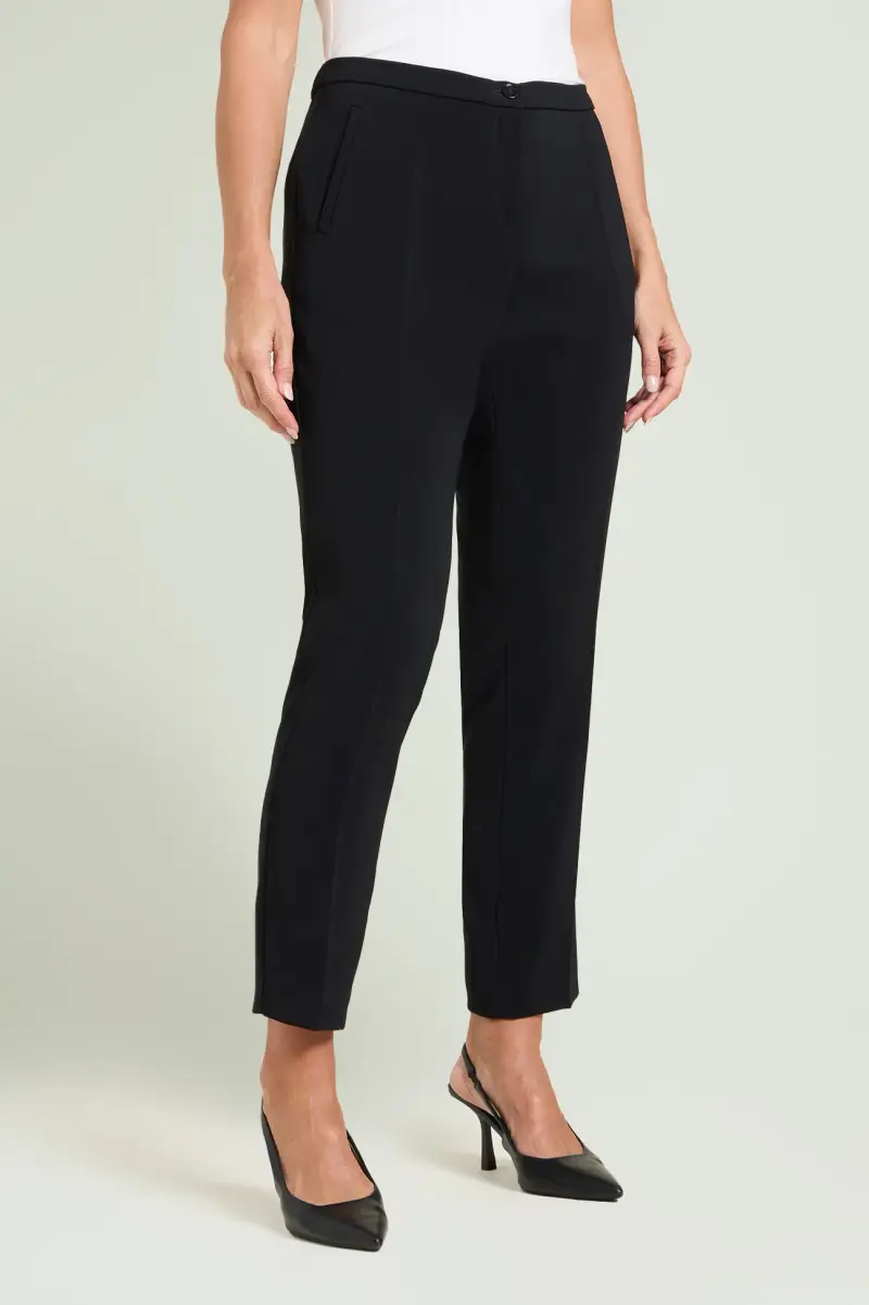 Luisa Viola Pantaloni a sigaretta in crepe cady donna miniatura 2