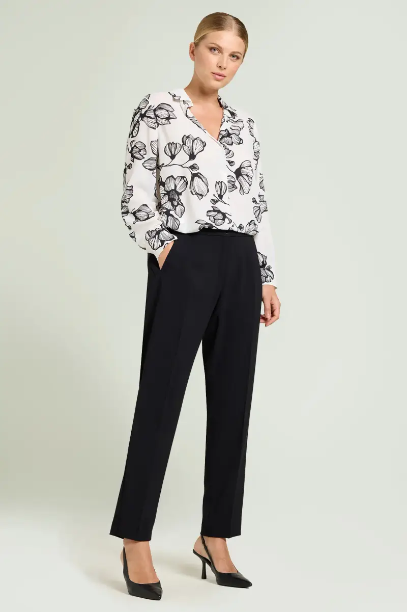 Luisa Viola Pantaloni a sigaretta in crepe cady donna