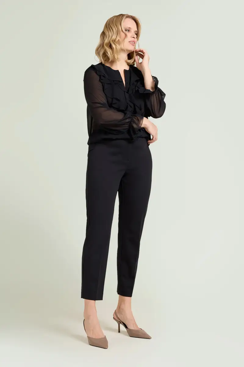 PANTALONI A SIGARETTA IN PUNTO MILANO Donna