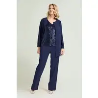 PANTALONI AMPI IN CADY Donna miniatura 5