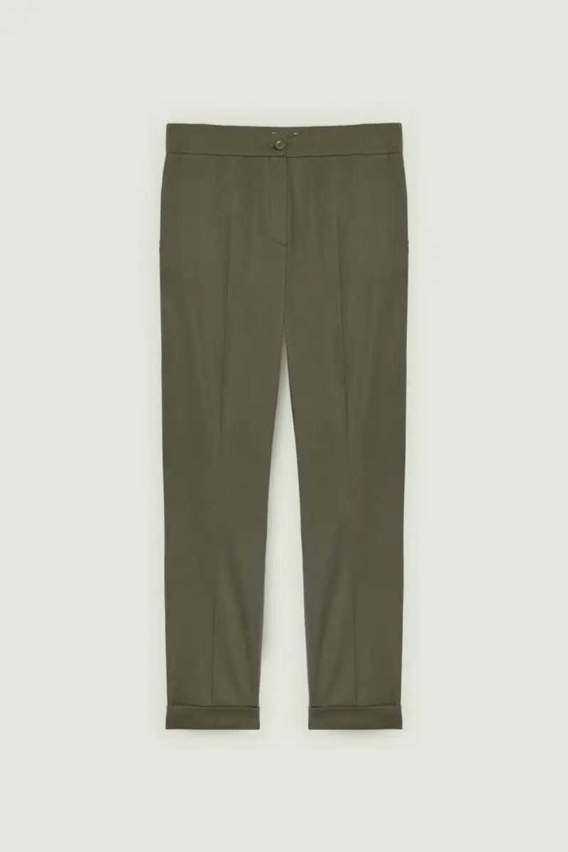 PANTALONI CHINOS IN RASATELLO Donna miniatura 5