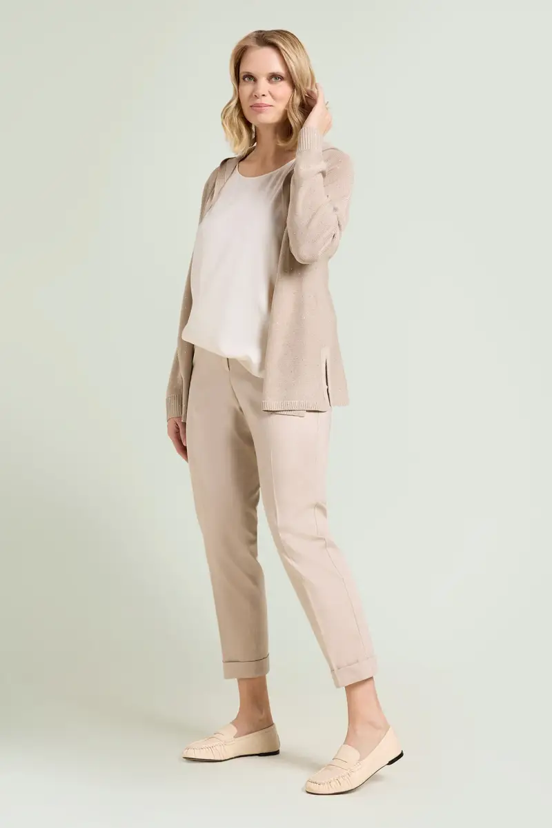 PANTALONI CHINOS IN RASATELLO Donna miniatura 4