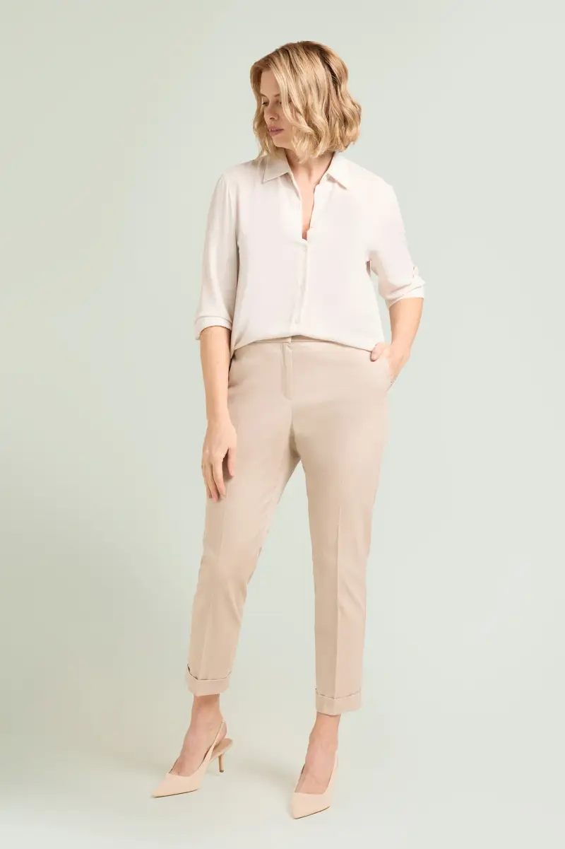 PANTALONI CHINOS IN RASATELLO Donna