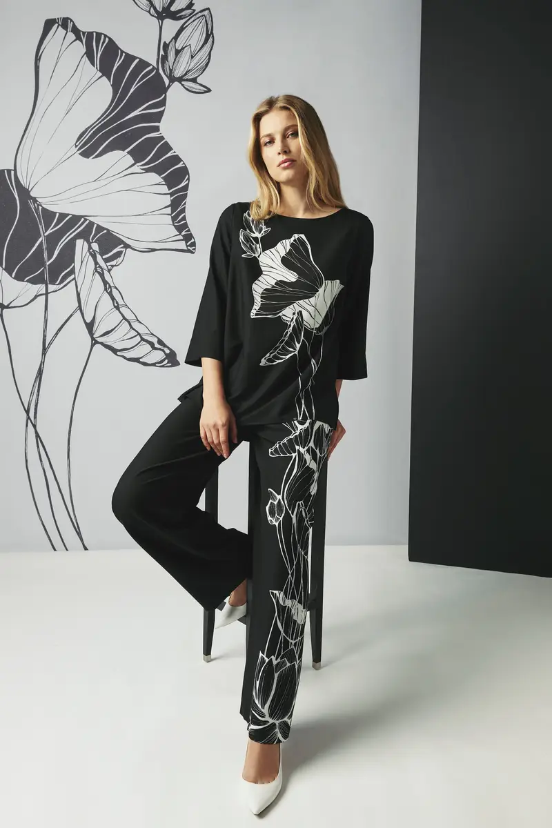 Luisa Viola PANTALONI CON STAMPA PIAZZATA Donna