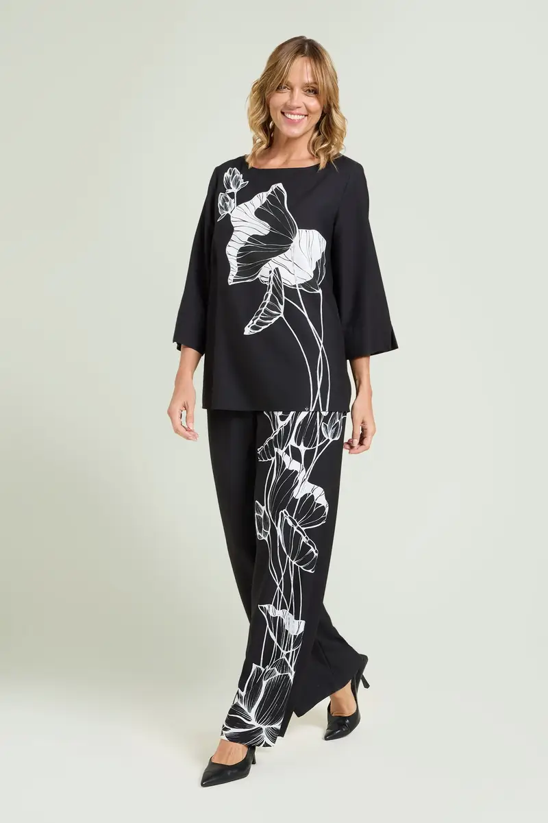 Luisa Viola PANTALONI CON STAMPA PIAZZATA Donna miniatura 2