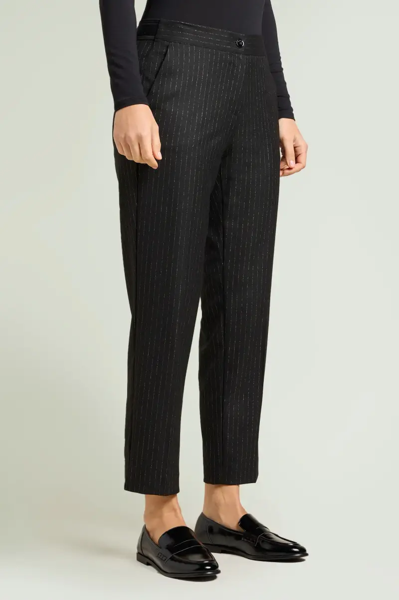 PANTALONI GESSATI LUREX Donna miniatura 3