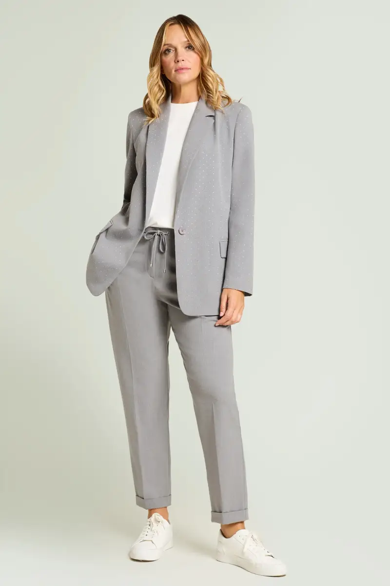 PANTALONI JOGGER IN TELA MELANGE Donna