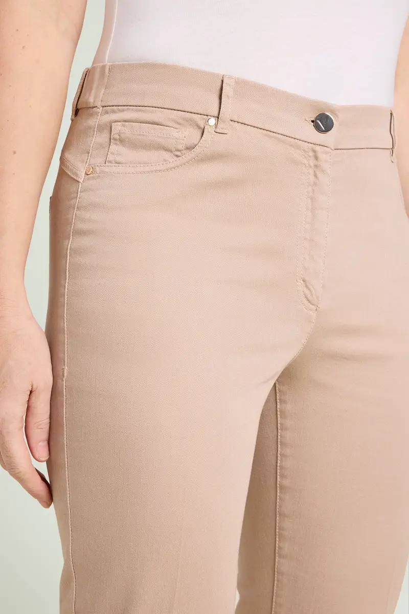 PANTALONI KICK FLARE IN DRILL Donna miniatura 4