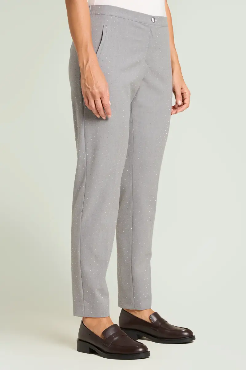 PANTALONI MELANGE FULL STRASS Donna miniatura 3