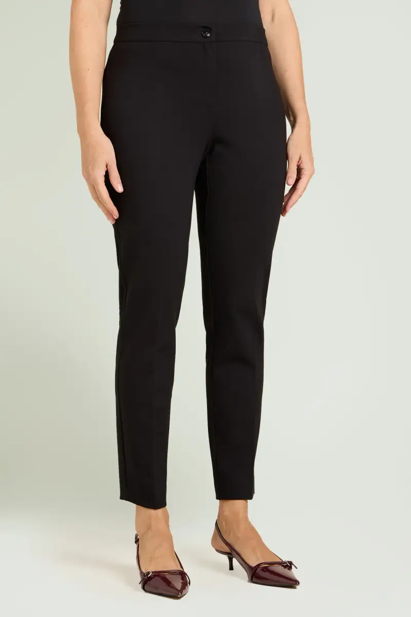 PANTALONI NO HIPS A SIGARETTA IN PUNTO MILANO Donna miniatura 2