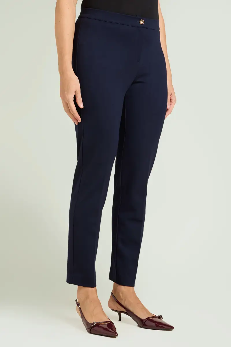 PANTALONI NO HIPS A SIGARETTA IN PUNTO MILANO Donna miniatura 3