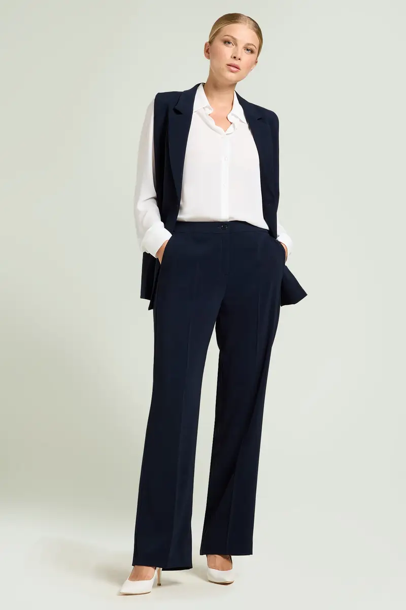 Luisa Viola PANTALONI PALAZZO IN CREPE CADY Donna