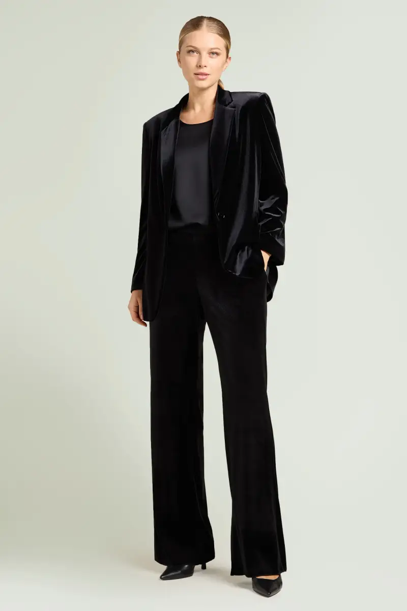 PANTALONI PUL-ON AMPI IN VELLUTO STRETCH Donna