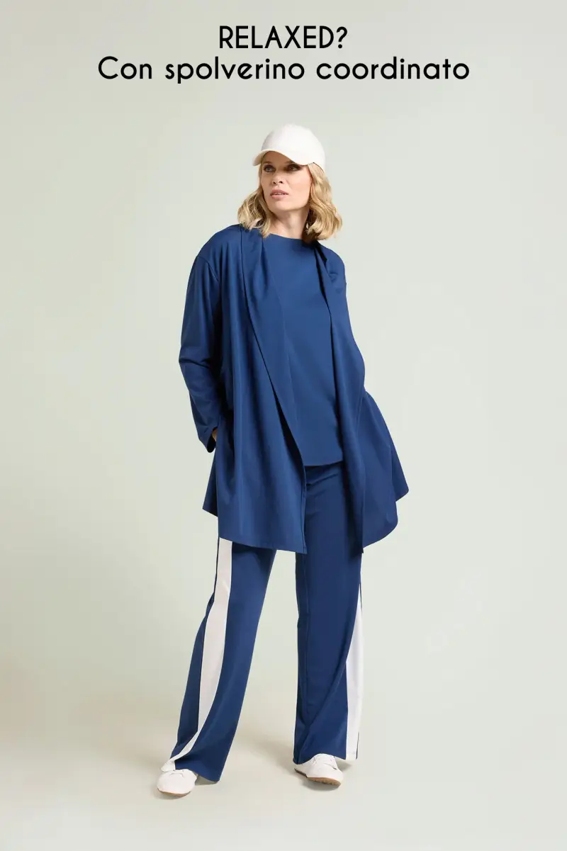 PANTALONI PULL-ON AMPI CON BANDE LATERALI Donna miniatura 5