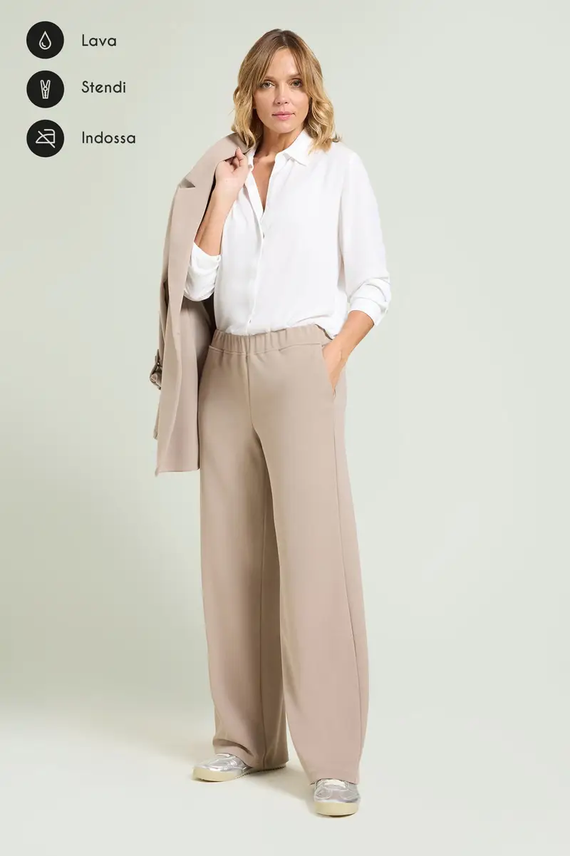 PANTALONI PULL-ON AMPI IN SCUBA CREPE Donna