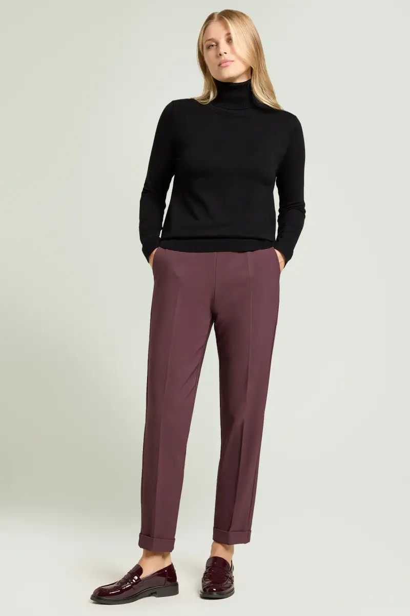 PANTALONI PULL-ON CHINOS CON RISVOLTO Donna