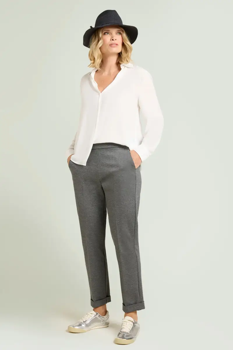 PANTALONI PULL-ON CHINOS IN PUNTO MILANO Donna
