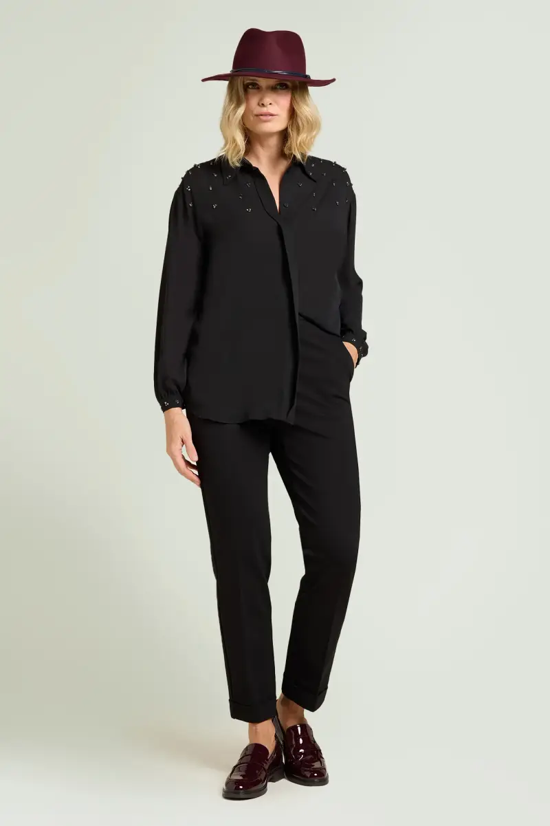 PANTALONI PULL-ON CHINOS IN PUNTO MILANO Donna