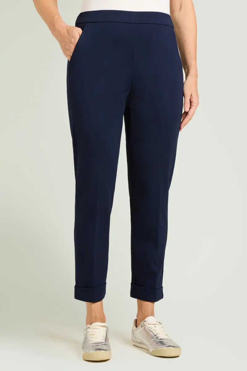 PANTALONI PULL-ON CHINOS IN PUNTO MILANO Donna miniatura 2