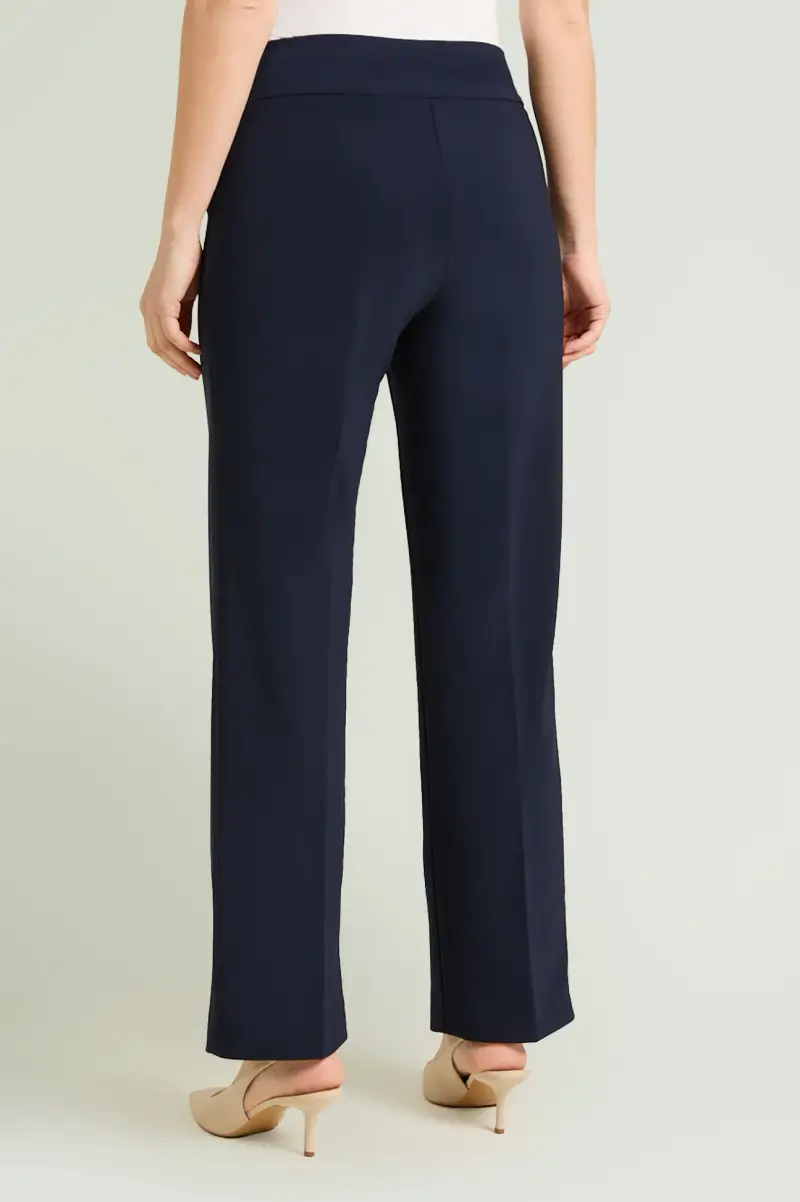 PANTALONI PULL-ON DRITTI IN COMPACT STRETCH Donna miniatura 3