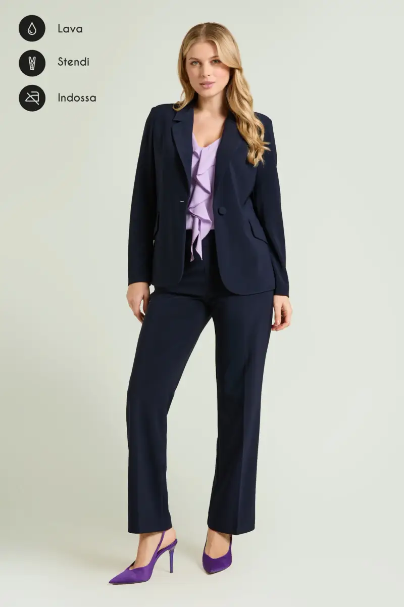 PANTALONI PULL-ON DRITTI IN COMPACT STRETCH Donna