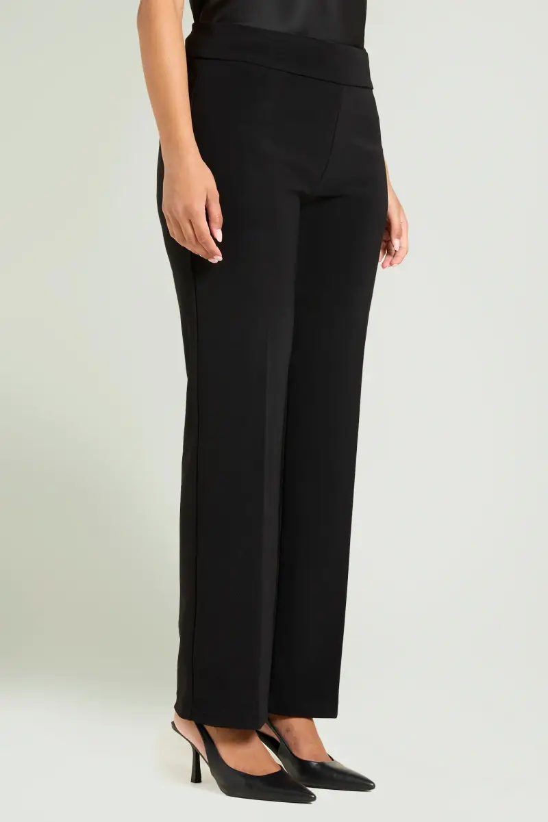 PANTALONI PULL-ON DRITTI IN COMPATTO STRETCH Donna miniatura 2