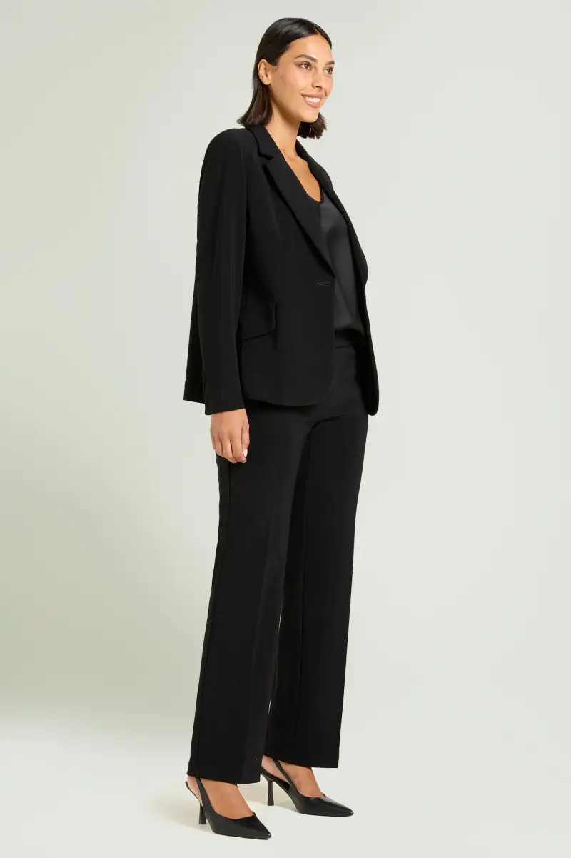 PANTALONI PULL-ON DRITTI IN COMPATTO STRETCH Donna