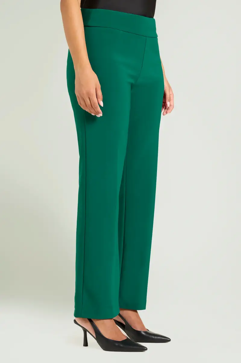 PANTALONI PULL-ON DRITTI IN COMPATTO STRETCH Donna miniatura 3