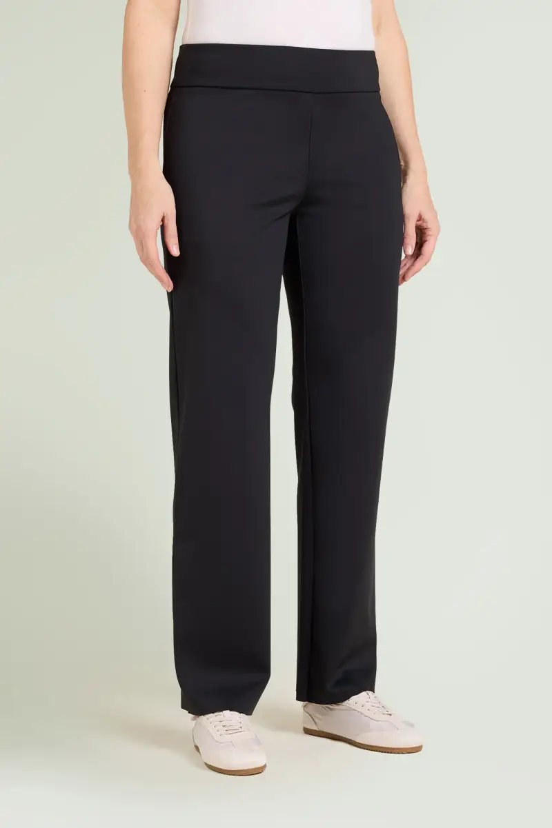 PANTALONI PULL-ON DRITTI IN TECNO-STRETCH Donna miniatura 2