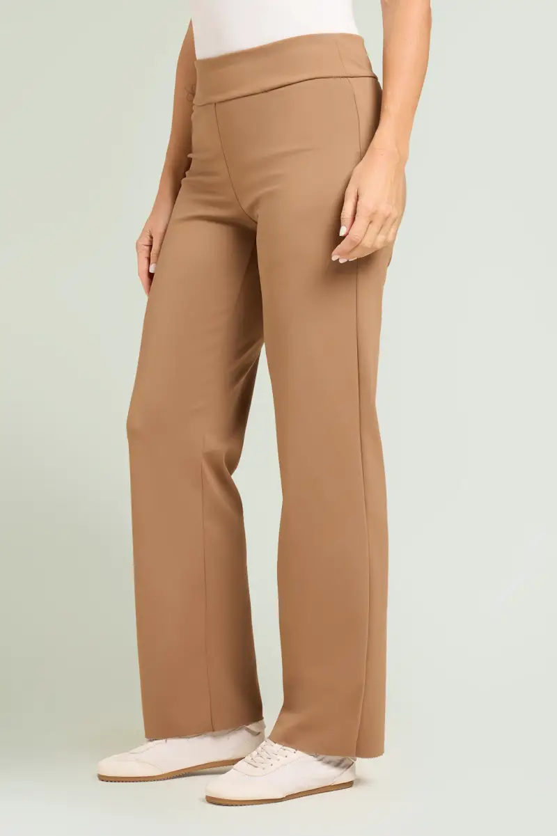PANTALONI PULL-ON DRITTI IN TECNO-STRETCH Donna miniatura 2