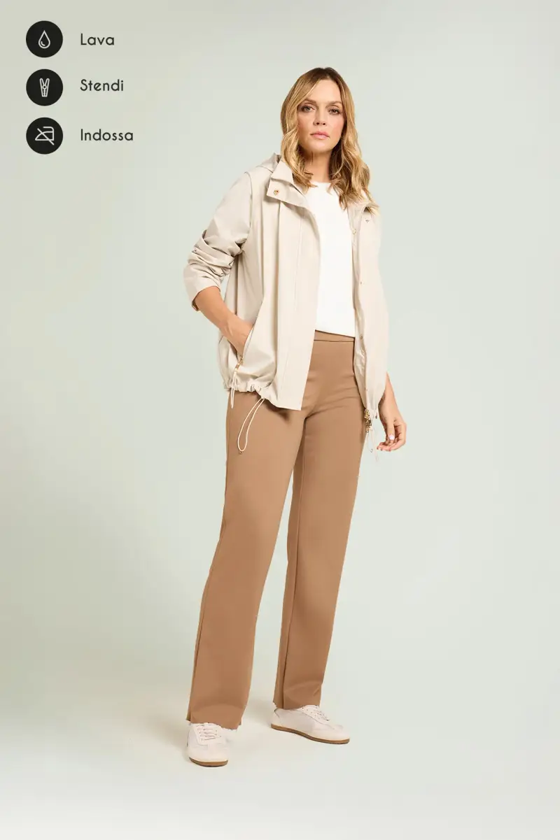 PANTALONI PULL-ON DRITTI IN TECNO-STRETCH Donna