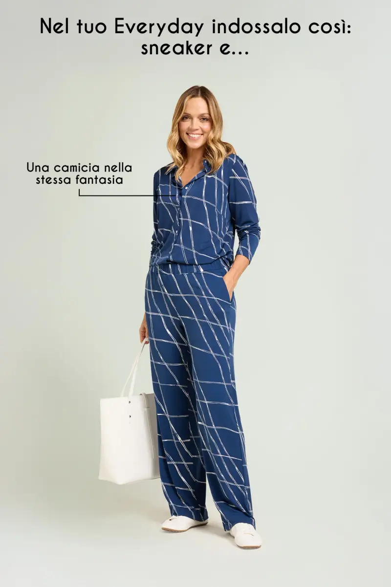 PANTALONI PULL-ON IN JERSEY STAMPATO Donna miniatura 5