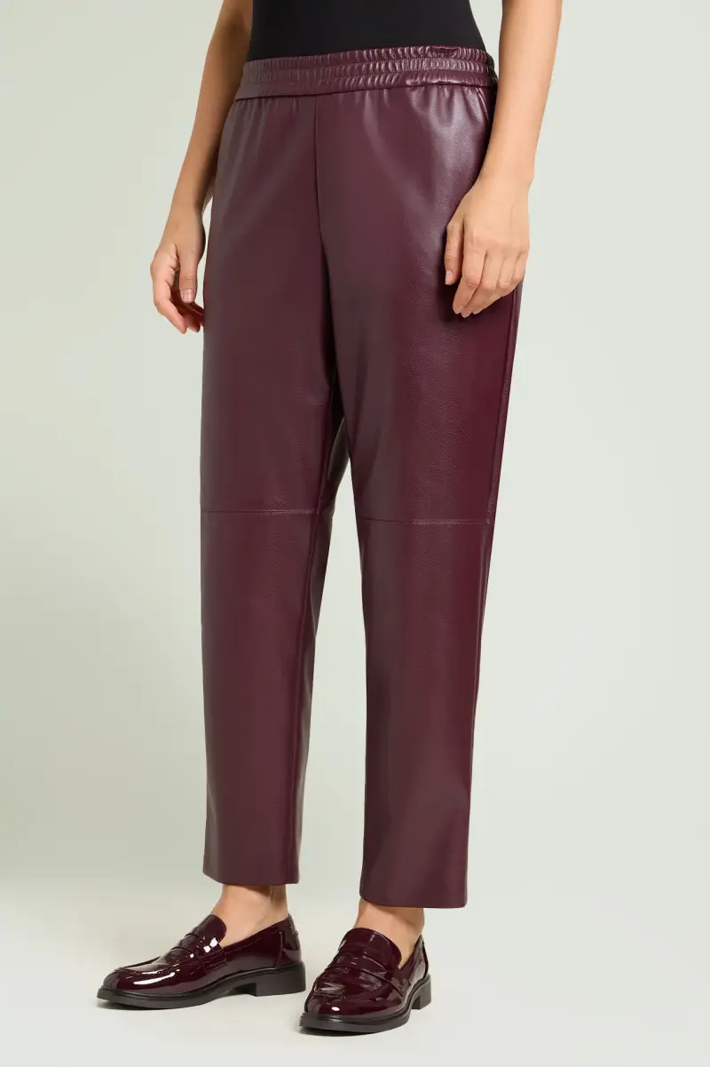 PANTALONI PULL-ON IN TESSUTO SPALMATO Donna miniatura 2