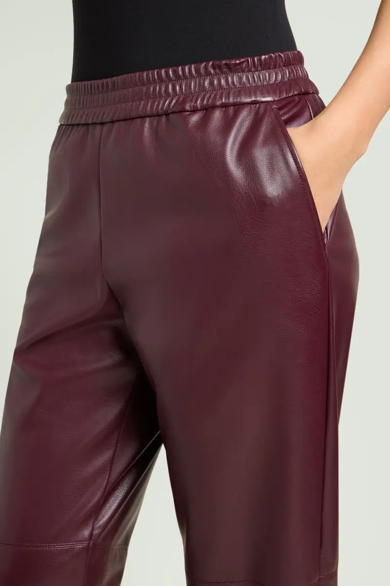 PANTALONI PULL-ON IN TESSUTO SPALMATO Donna miniatura 3