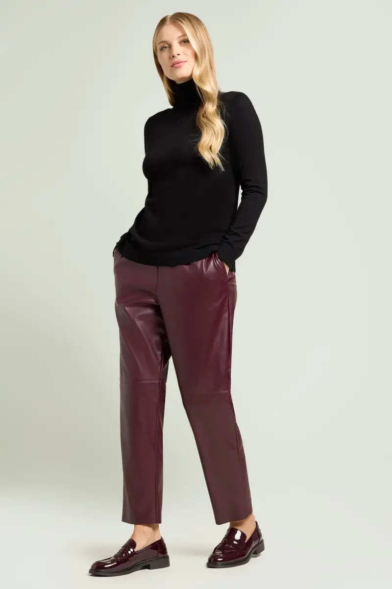 PANTALONI PULL-ON IN TESSUTO SPALMATO Donna