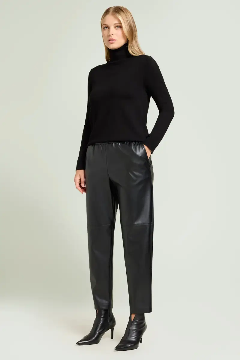 PANTALONI PULL-ON IN TESSUTO SPALMATO Donna