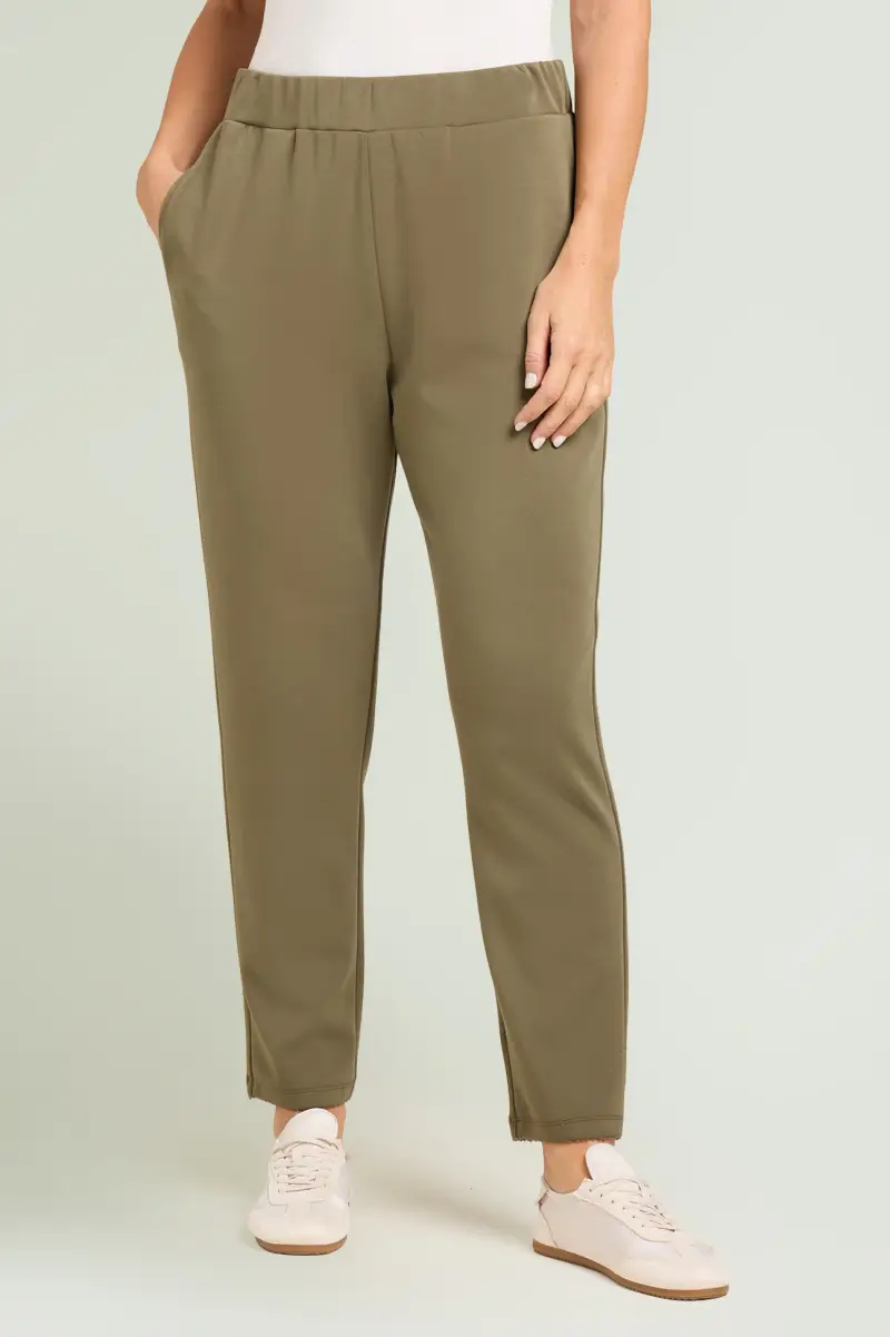 PANTALONI PULL-ON JOGGER IN JERSEY SCUBA Donna miniatura 2