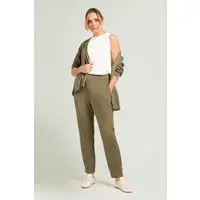 PANTALONI PULL-ON JOGGER IN JERSEY SCUBA Donna miniatura 5