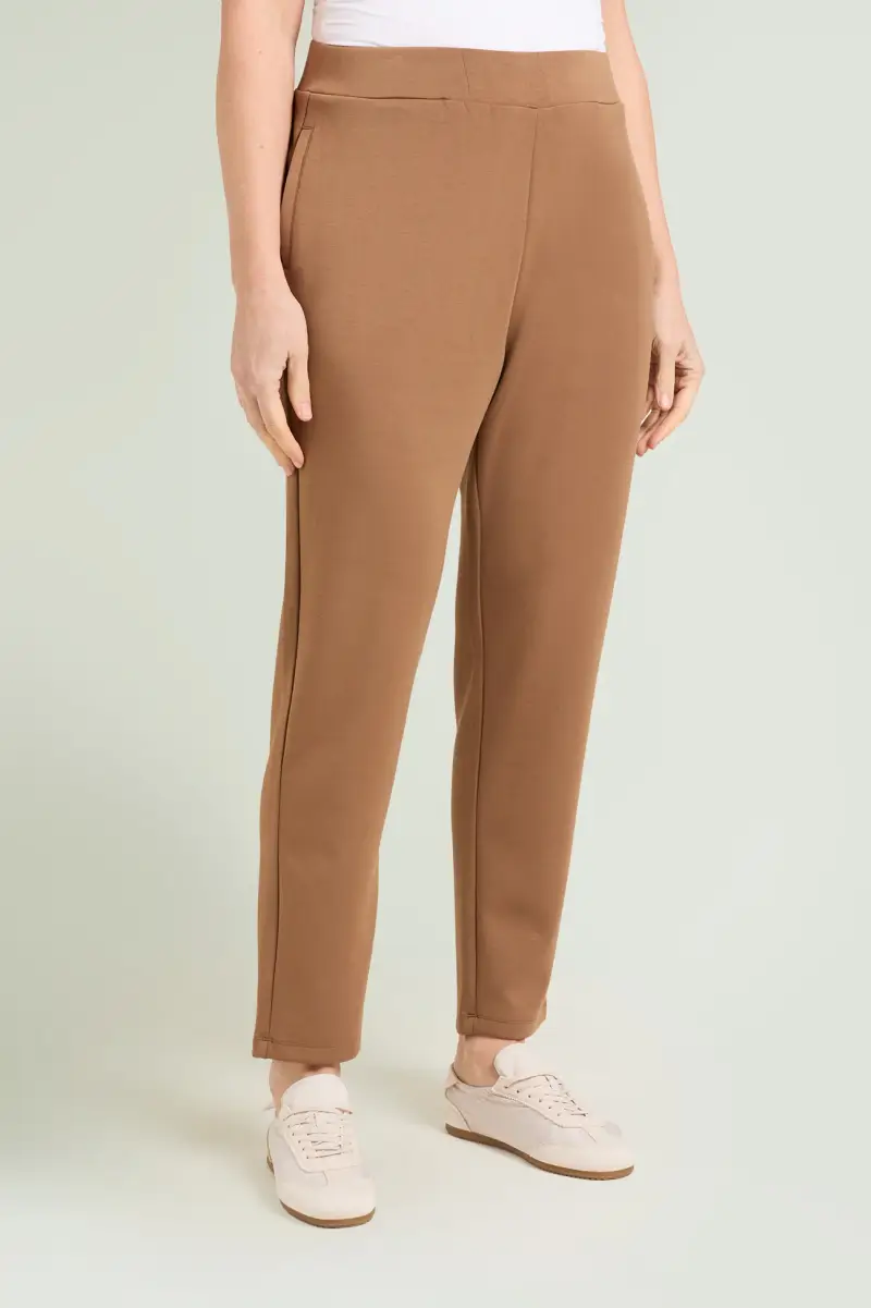 PANTALONI PULL-ON JOGGER IN JERSEY SCUBA Donna miniatura 3