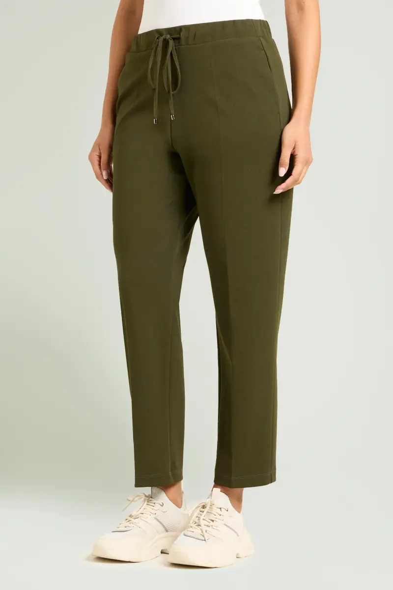 PANTALONI PULL-ON JOGGER IN SCUBA CREPE Donna miniatura 2