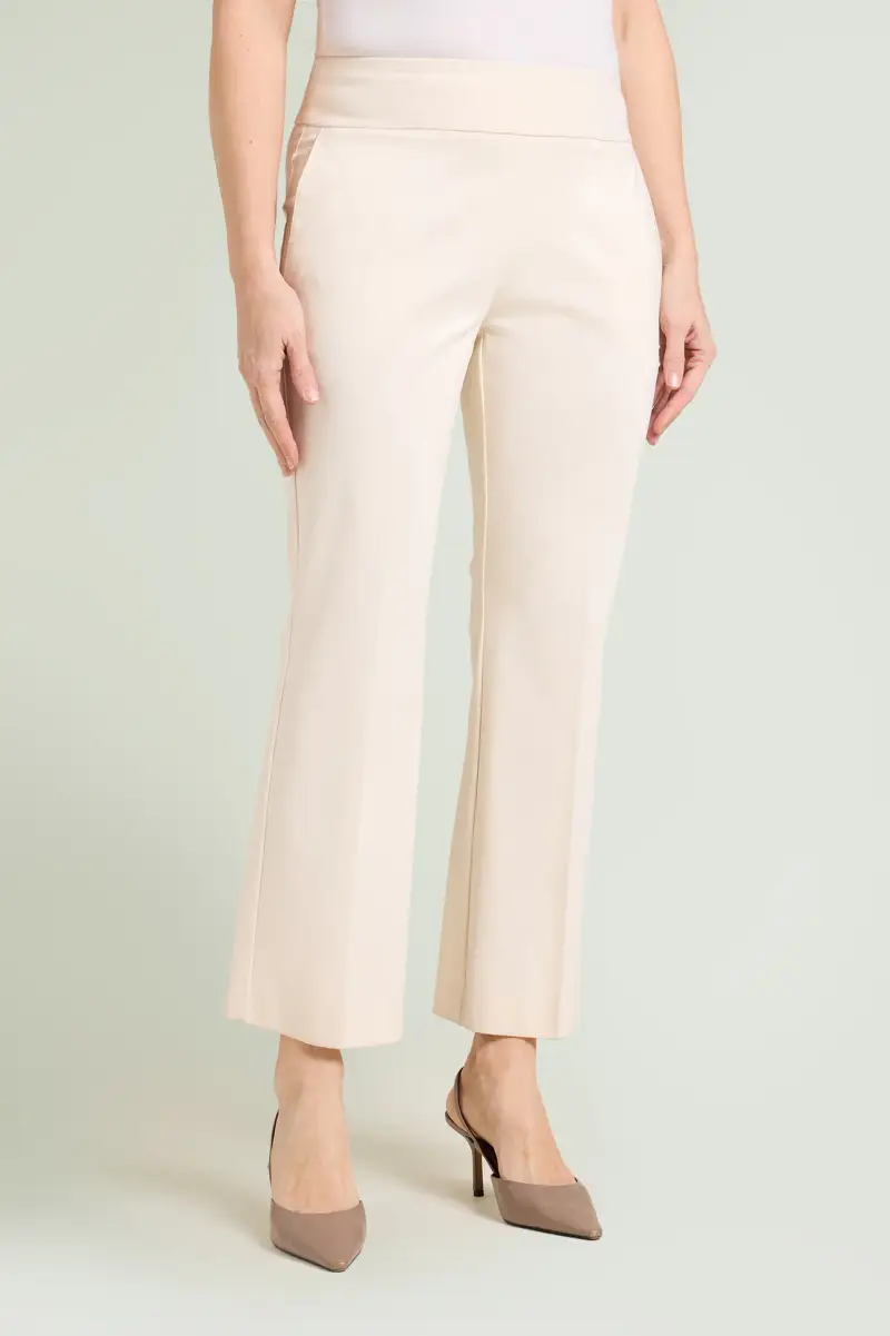 PANTALONI PULL-ON KICK FLARE IN PUNTO MILANO Donna miniatura 2