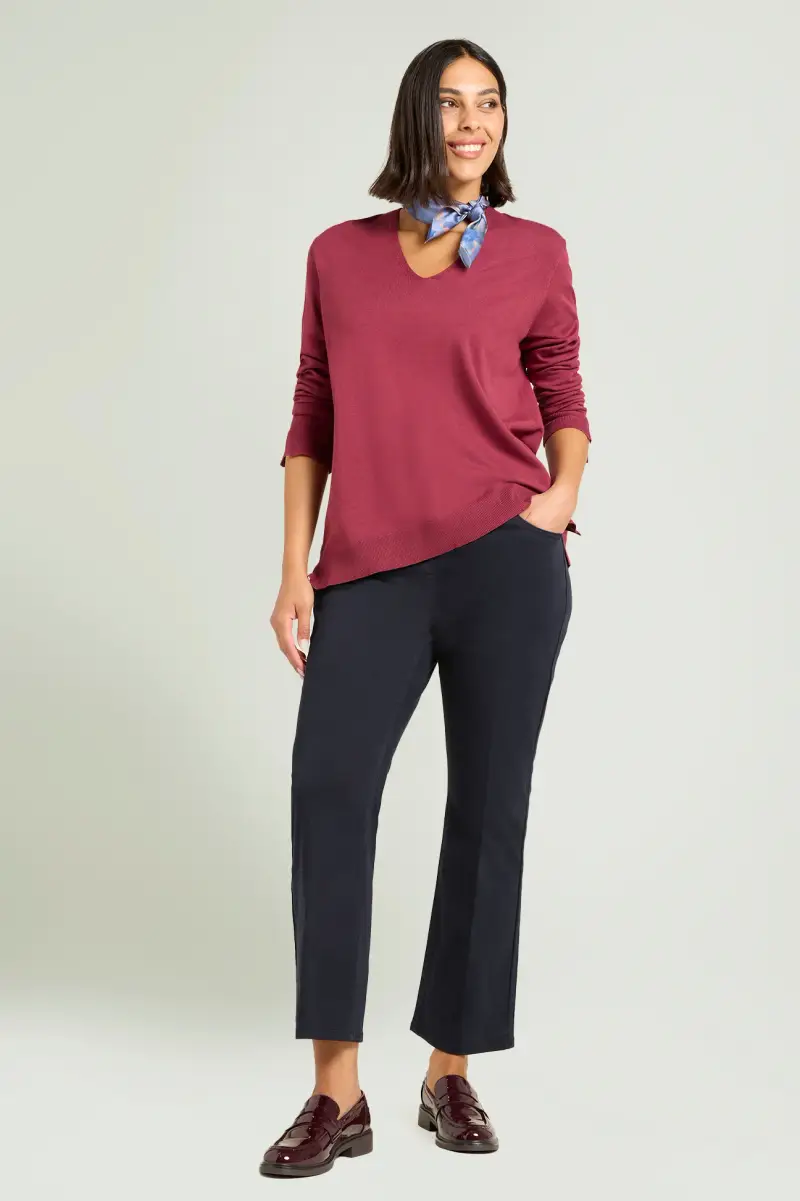 PANTALONI PULL-ON KICK FLARE IN WINTER COTTON Donna