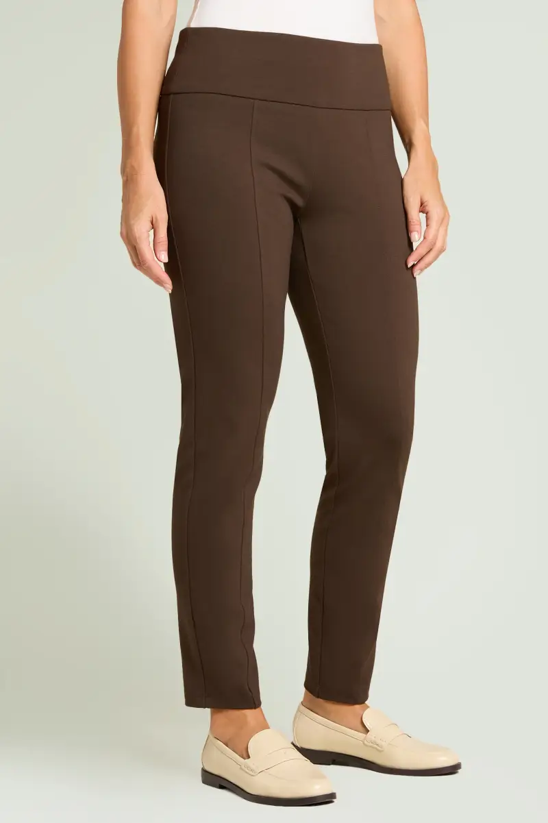 PANTALONI PULL-ON SKINNY CON BASCHINA Donna miniatura 2