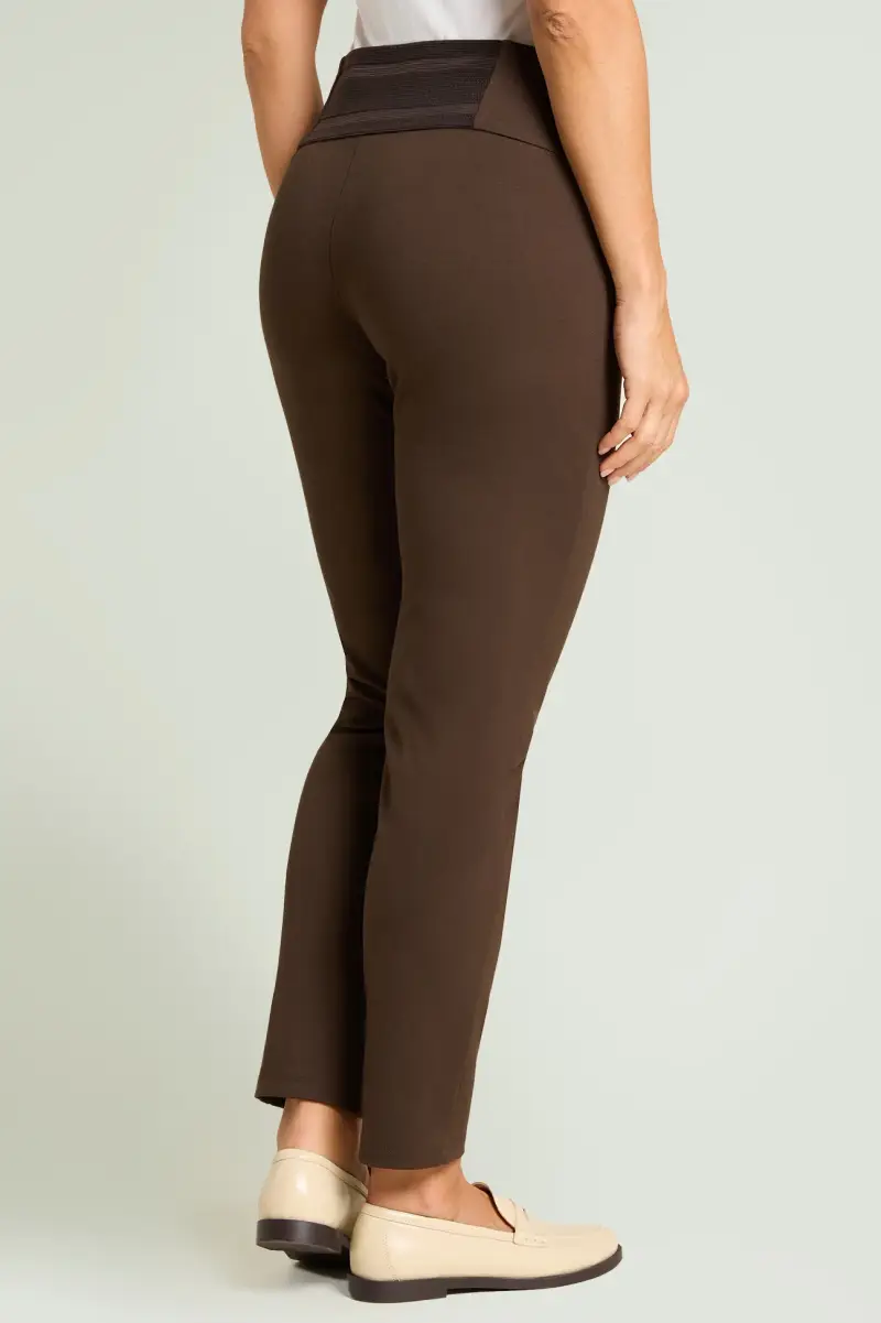 PANTALONI PULL-ON SKINNY CON BASCHINA Donna miniatura 3