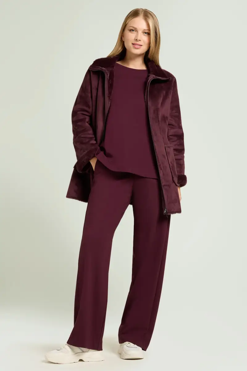 PANTALONI PULL-ON WIDE LEG IN PUNTO MILANO Donna