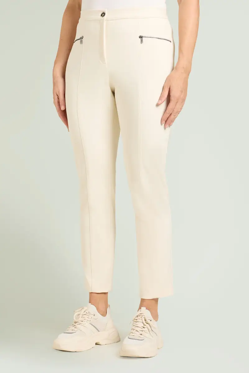 PANTALONI SKINNY CON ZIP Donna miniatura 2