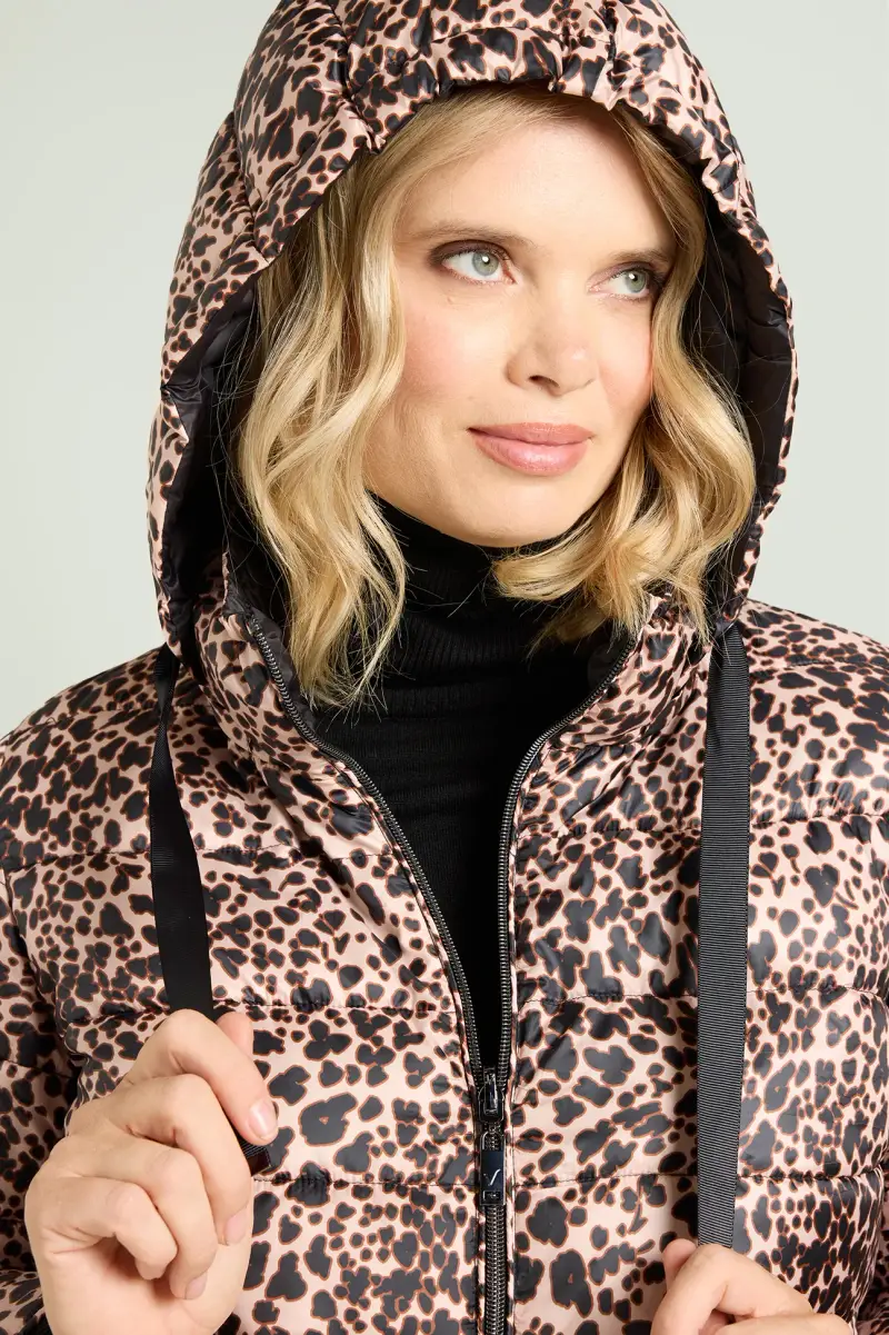 PIUMINO REVERSIBILE CON STAMPA ANIMALIER Donna miniatura 2