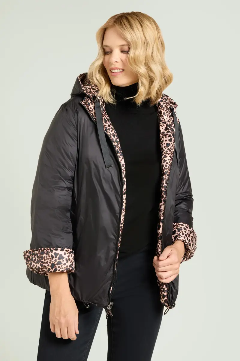 PIUMINO REVERSIBILE CON STAMPA ANIMALIER Donna miniatura 3